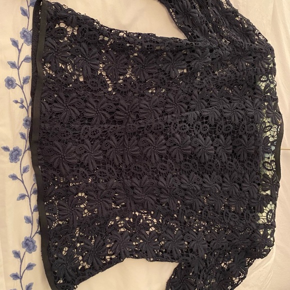 Tahari midnight blue lace jacket size 8 - Picture 4 of 6